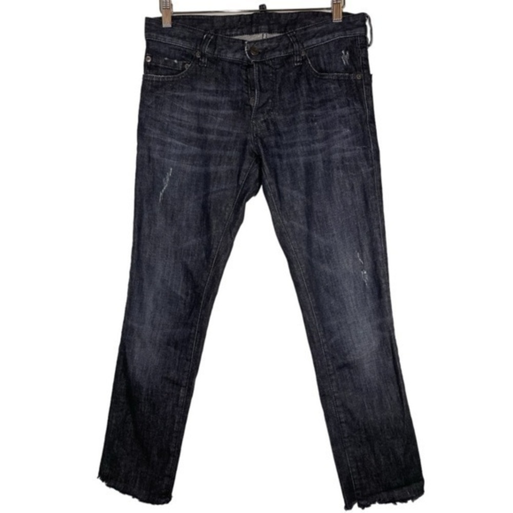 Dsquared2 Made in Italy Black Distressed Slim Jean size 46